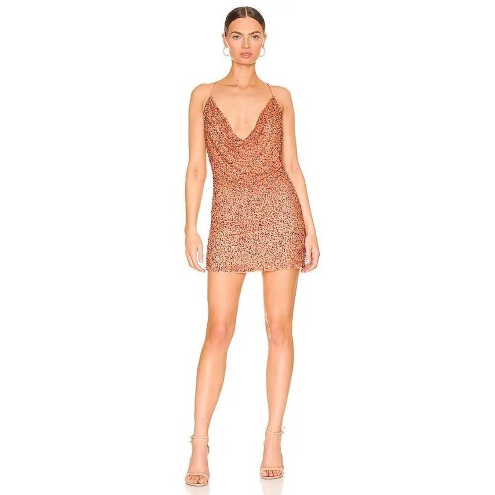 Retrofete x Revolve Mich mini dress in Peach